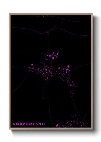 Une affiche de carte sur Ambrumesnil