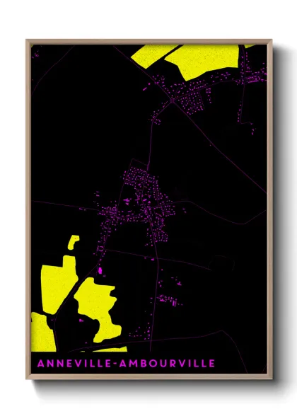 Une affiche de carte sur Anneville-Ambourville