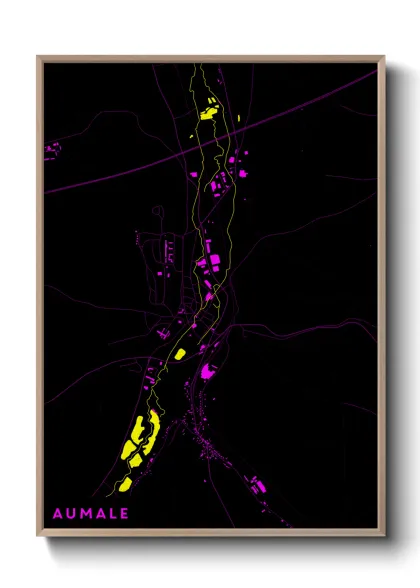 Une affiche de carte sur Aumale