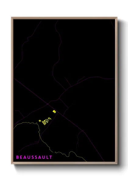 Une affiche de carte sur Beaussault