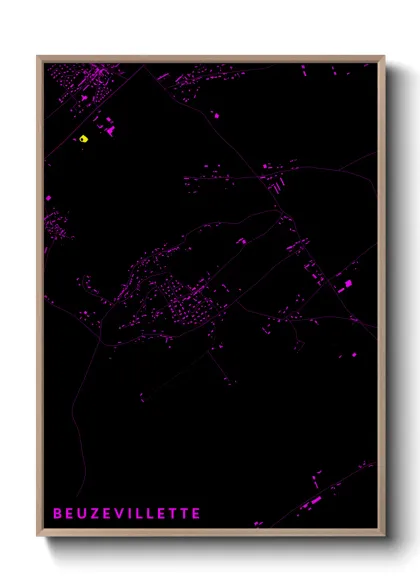 Une affiche de carte sur Beuzevillette