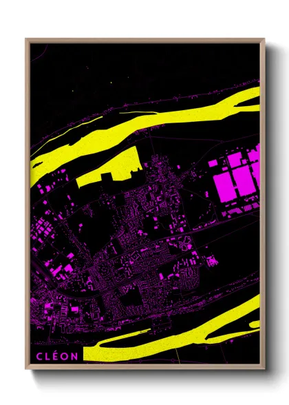 Une affiche de carte sur Cléon