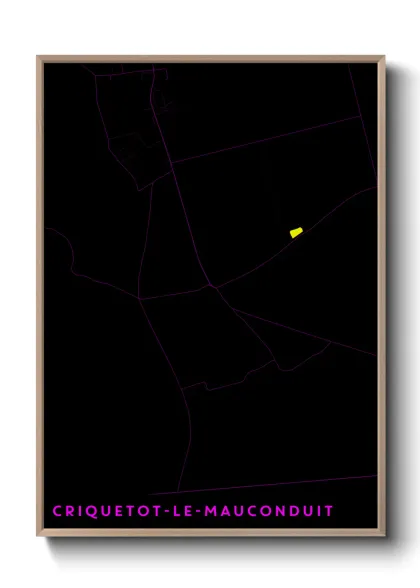 Une affiche de carte sur Criquetot-le-Mauconduit