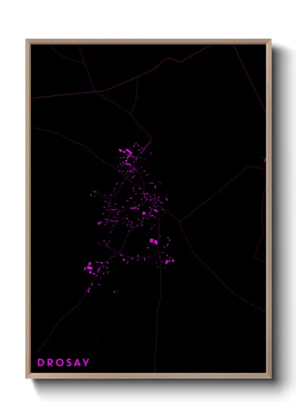 Une affiche de carte sur Drosay