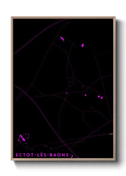 Une affiche de carte sur Ectot-lès-Baons