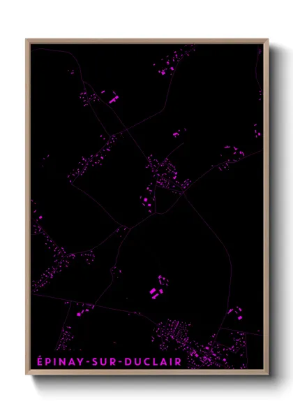 Une affiche de carte sur Épinay-sur-Duclair