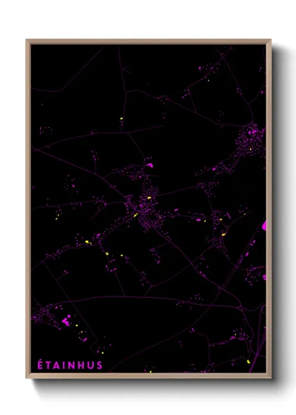 Une affiche de carte sur Étainhus