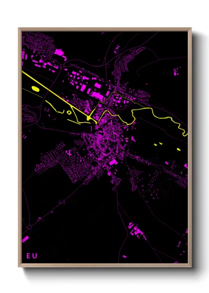 Une affiche de carte sur Eu