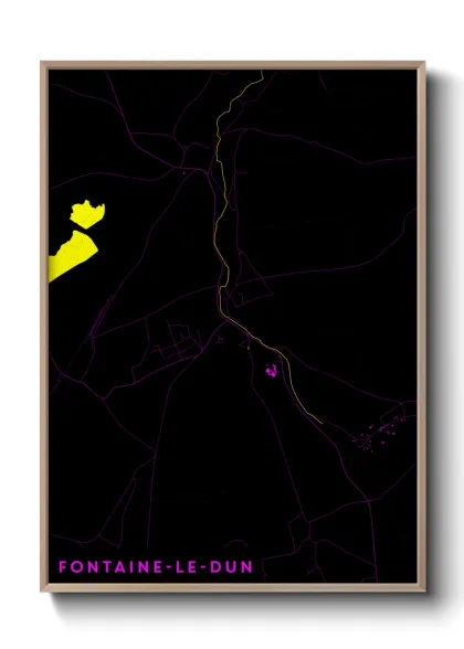 Une affiche de carte sur Fontaine-le-Dun