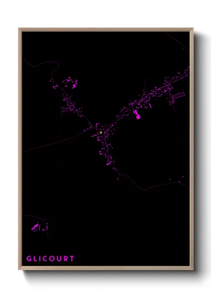 Une affiche de carte sur Glicourt
