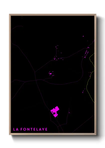 Une affiche de carte sur La Fontelaye