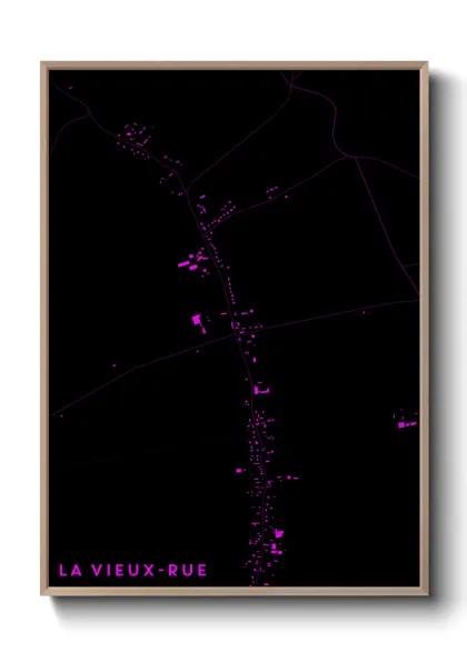 Une affiche de carte sur La Vieux-Rue