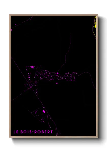 Une affiche de carte sur Le Bois-Robert