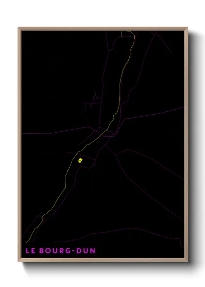 Une affiche de carte sur Le Bourg-Dun