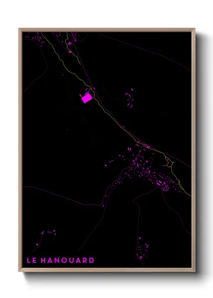 Une affiche de carte sur Le Hanouard