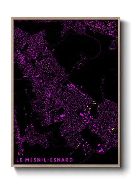 Une affiche de carte sur Le Mesnil-Esnard