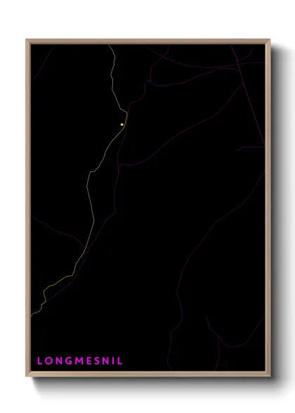 Une affiche de carte sur Longmesnil