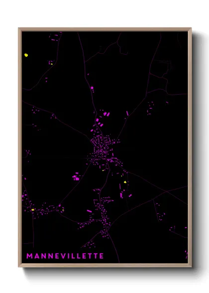 Une affiche de carte sur Mannevillette