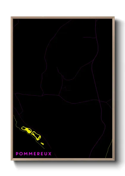 Une affiche de carte sur Pommereux