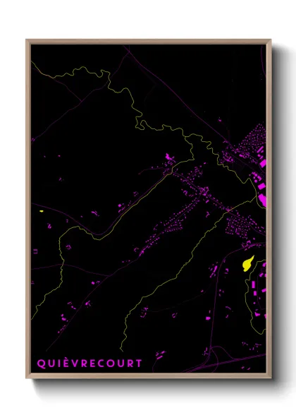 Une affiche de carte sur Quièvrecourt