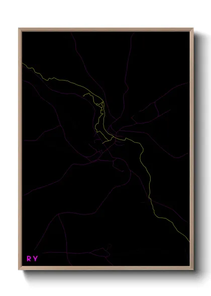 Une affiche de carte sur Ry