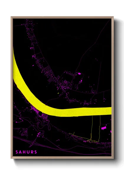 Une affiche de carte sur Sahurs