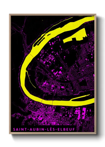 Une affiche de carte sur Saint-Aubin-lès-Elbeuf