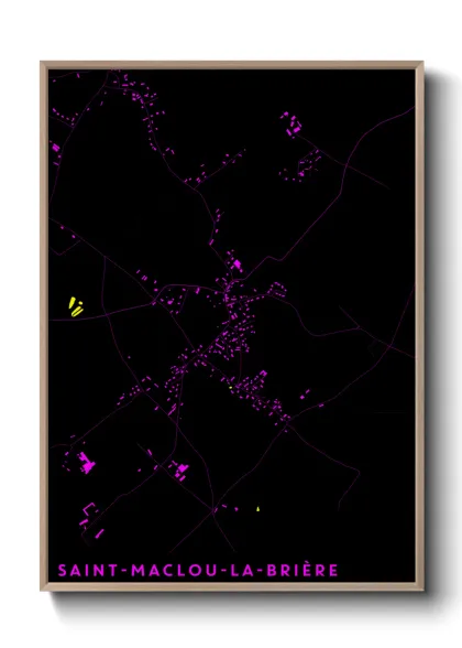 Une affiche de carte sur Saint-Maclou-la-Brière