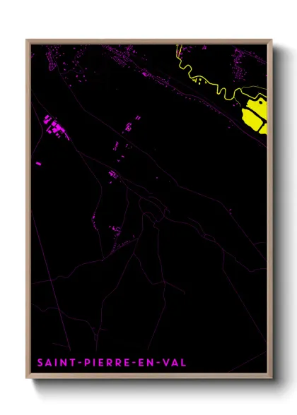 Une affiche de carte sur Saint-Pierre-en-Val