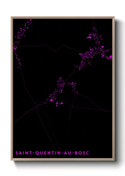 Une affiche de carte sur Saint-Quentin-au-Bosc