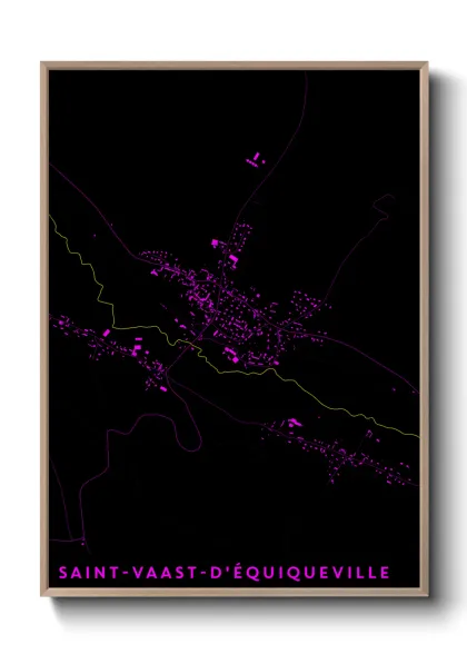 Une affiche de carte sur Saint-Vaast-d'Équiqueville