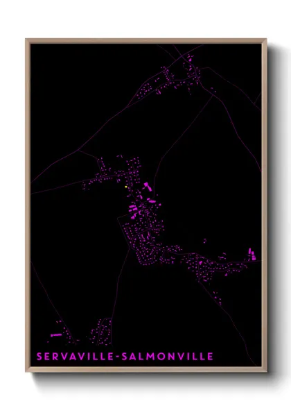 Une affiche de carte sur Servaville-Salmonville