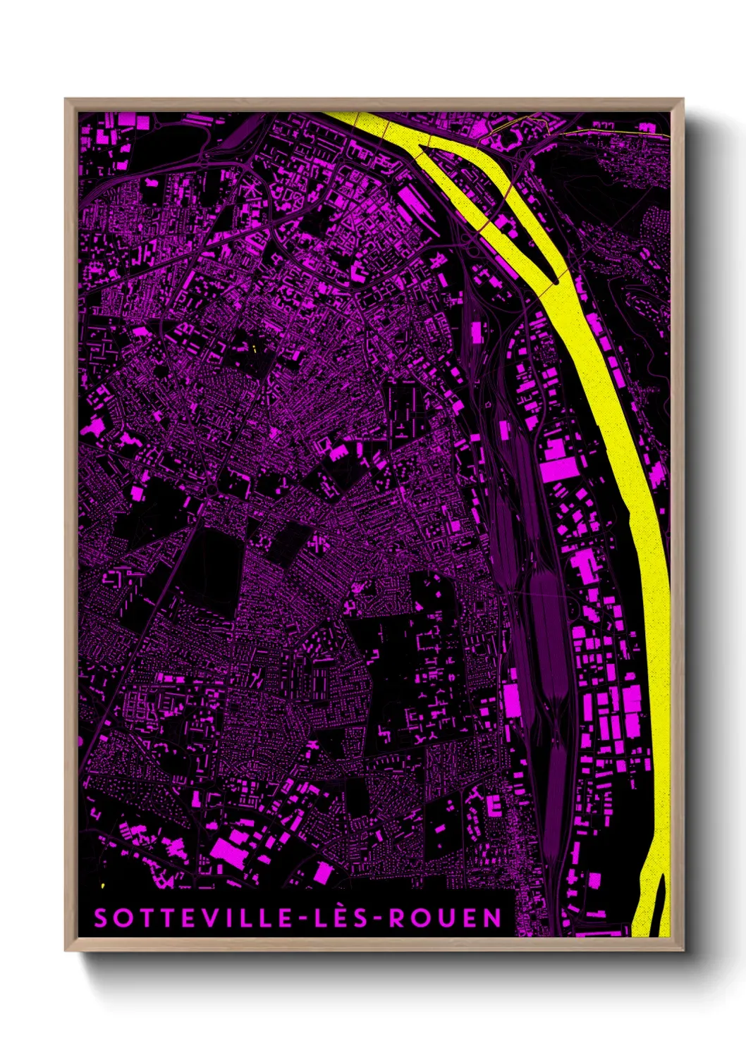 Un poster carteSotteville-lès-Rouen