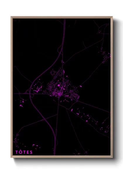 Une affiche de carte sur Tôtes