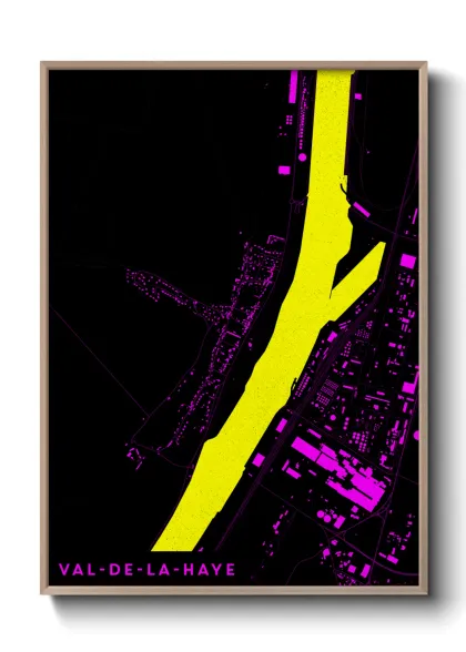 Une affiche de carte sur Val-de-la-Haye