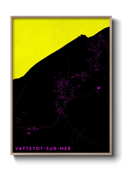 Une affiche de carte sur Vattetot-sur-Mer