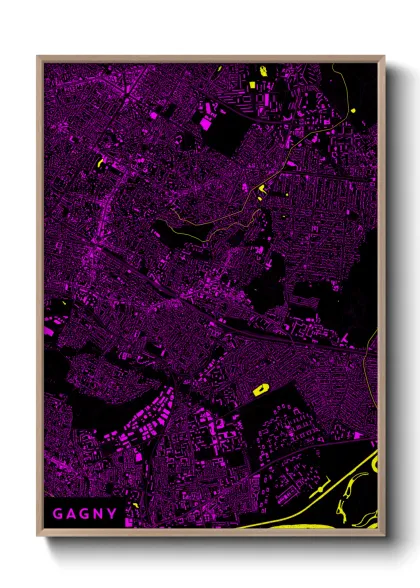 Une affiche de carte sur Gagny