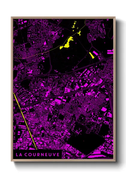 Une affiche de carte sur La Courneuve