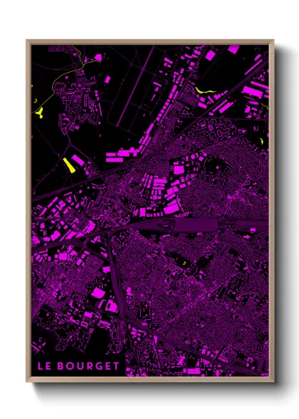 Une affiche de carte sur Le Bourget