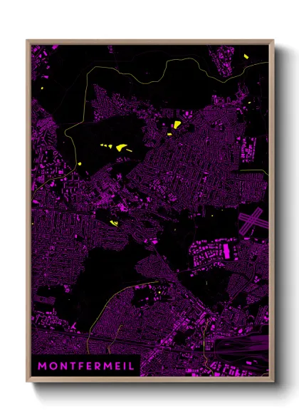 Une affiche de carte sur Montfermeil