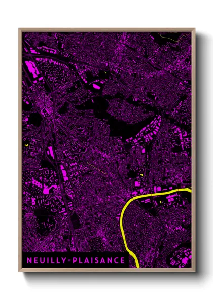 Une affiche de carte sur Neuilly-Plaisance
