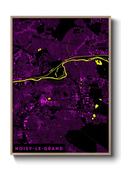 Une affiche de carte sur Noisy-le-Grand