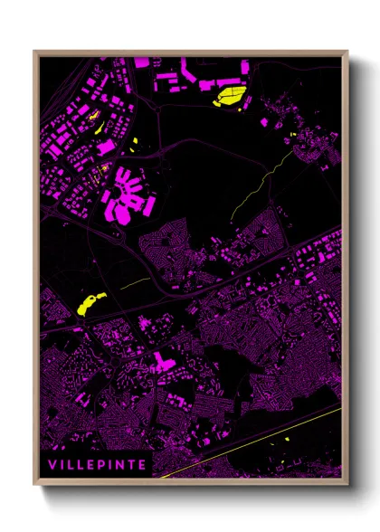 Une affiche de carte sur Villepinte