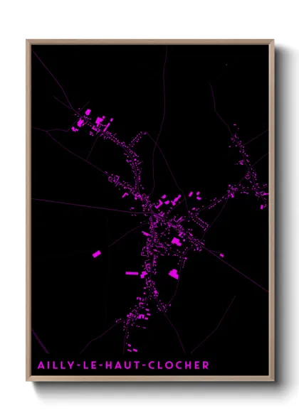 Une affiche de carte sur Ailly-le-Haut-Clocher