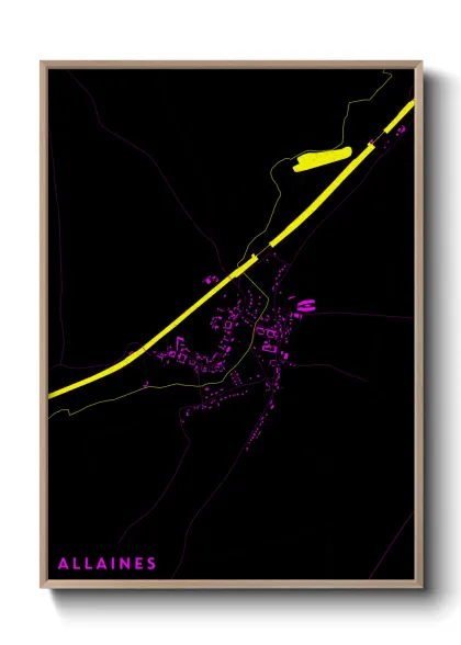 Une affiche de carte sur Allaines