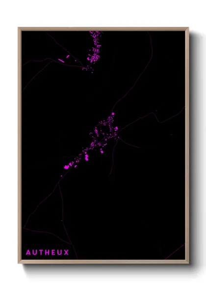 Une affiche de carte sur Autheux