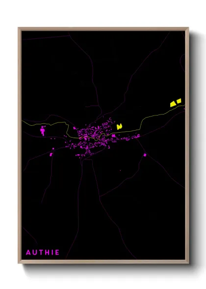 Une affiche de carte sur Authie