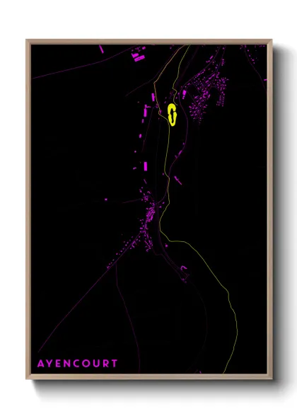 Une affiche de carte sur Ayencourt