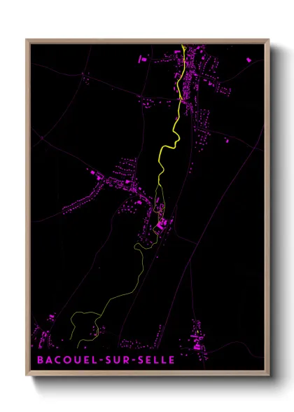 Une affiche de carte sur Bacouel-sur-Selle