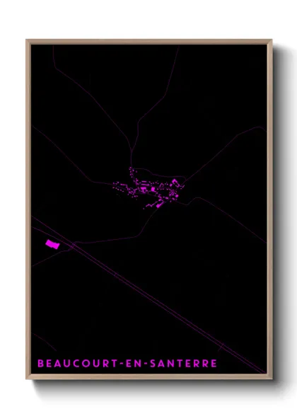 Une affiche de carte sur Beaucourt-en-Santerre